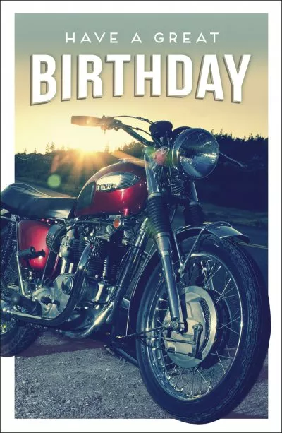 Motorbike Birthday Card