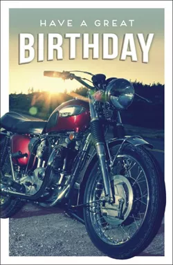 Motorbike Birthday Card