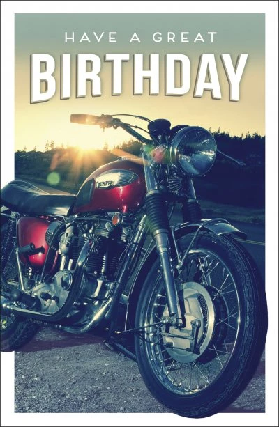 Motorbike Birthday Card