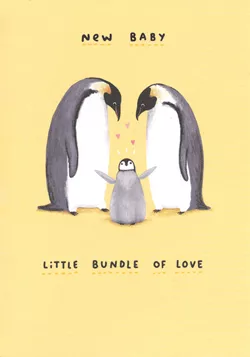 Sweet Penguins New Baby Card