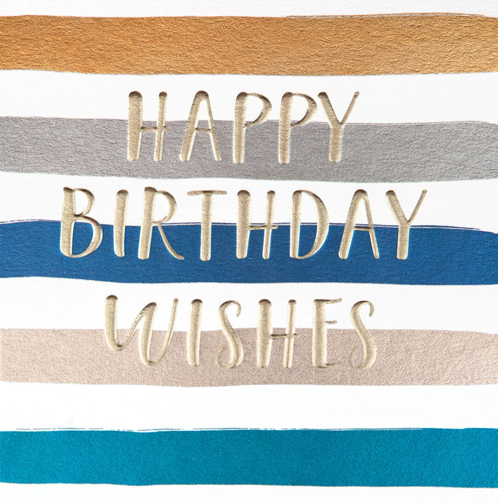 Foil Stripes Birthday Card