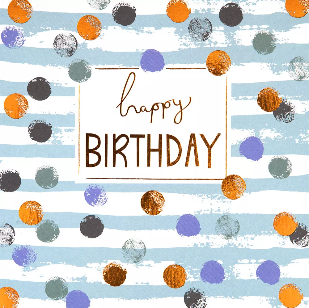 Copper Dots Birthday Card