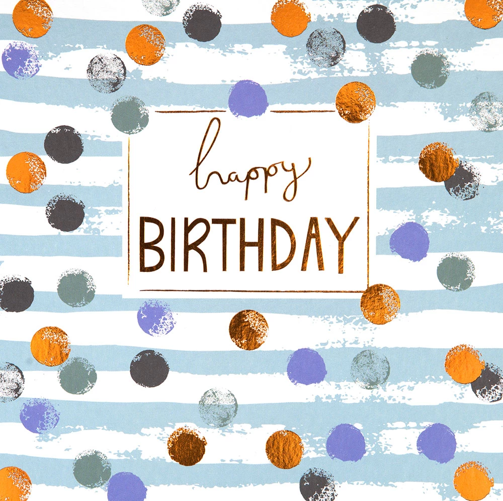 Copper Dots Birthday Card