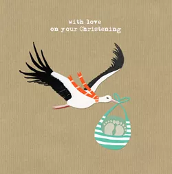 Stalk Christening Card