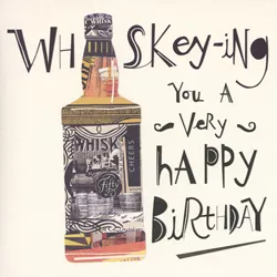 Whiskey birthday Card