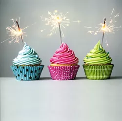 Sparkling Cupcakes Birthday Card