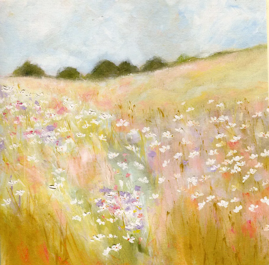 Summer Hayfield Greeting Card