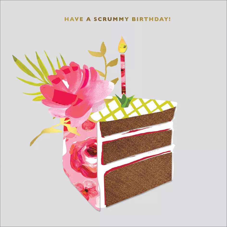 Scrummy Cake Birthday Card