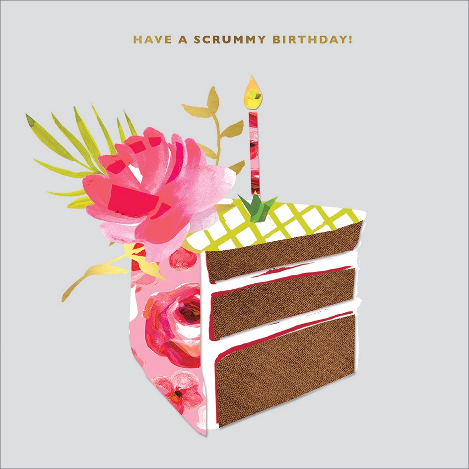 Scrummy Cake Birthday Card
