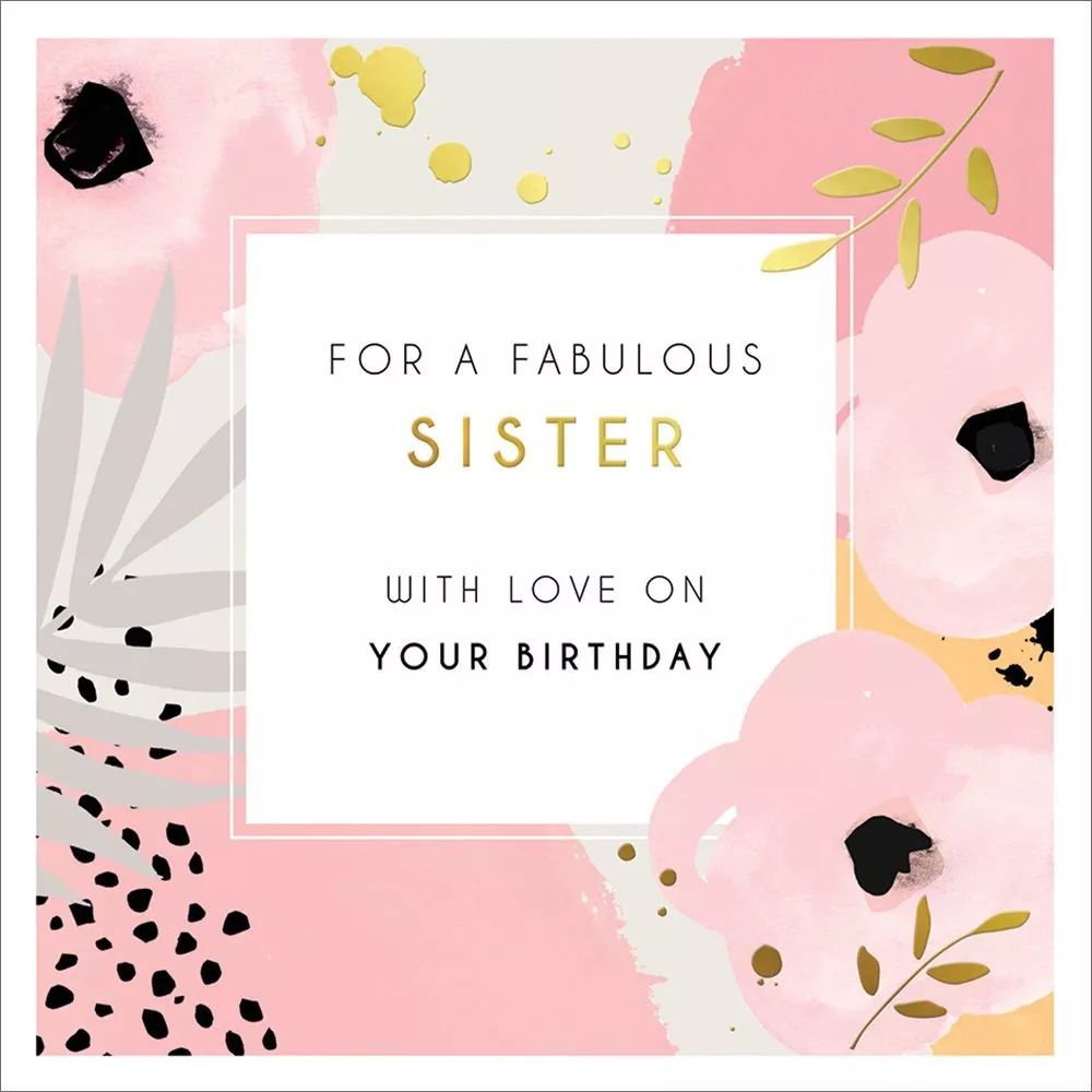 Fabulous Sister Birthday Card