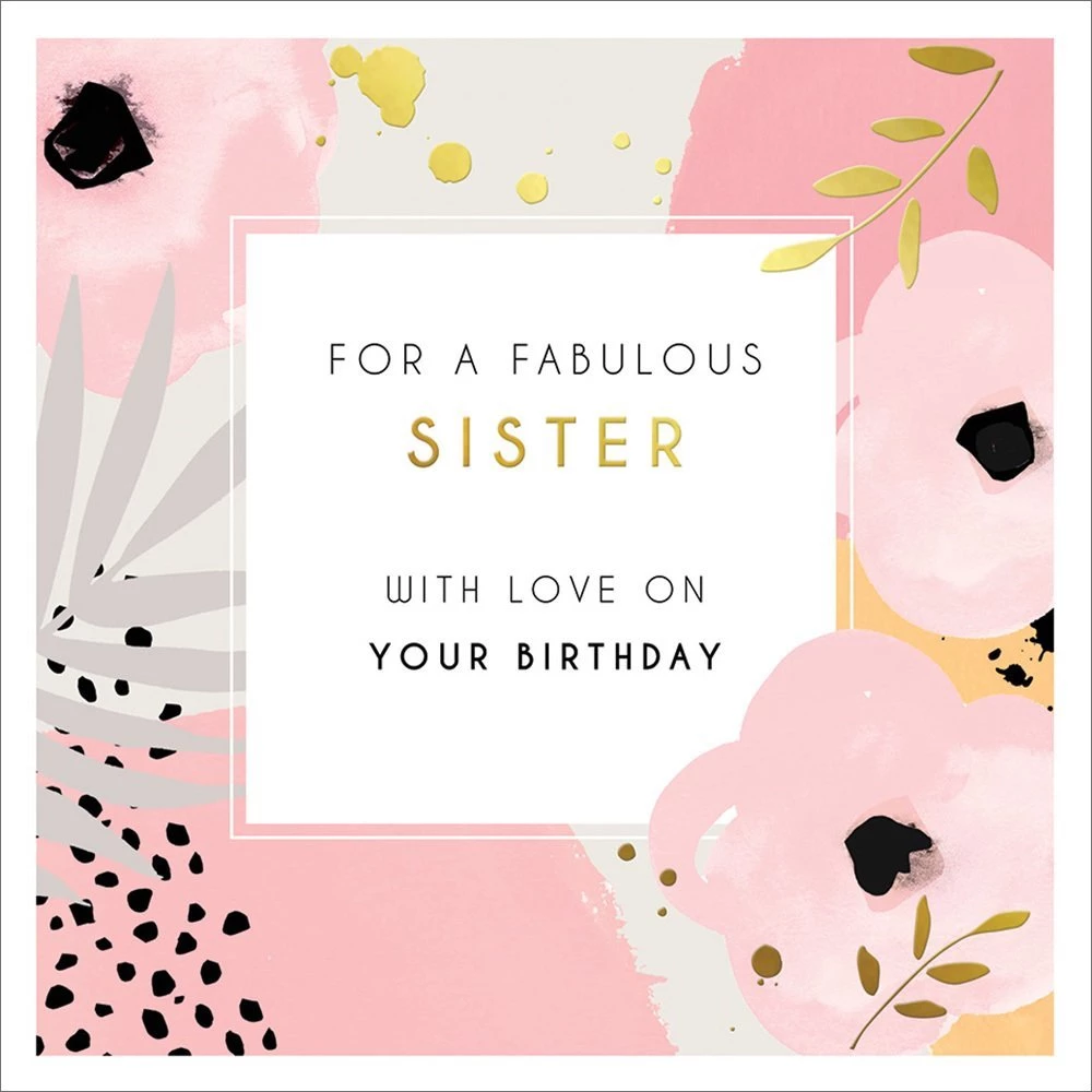 Fabulous Sister Birthday Card