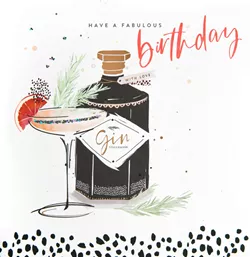 Fabulous Gin Birthday Card