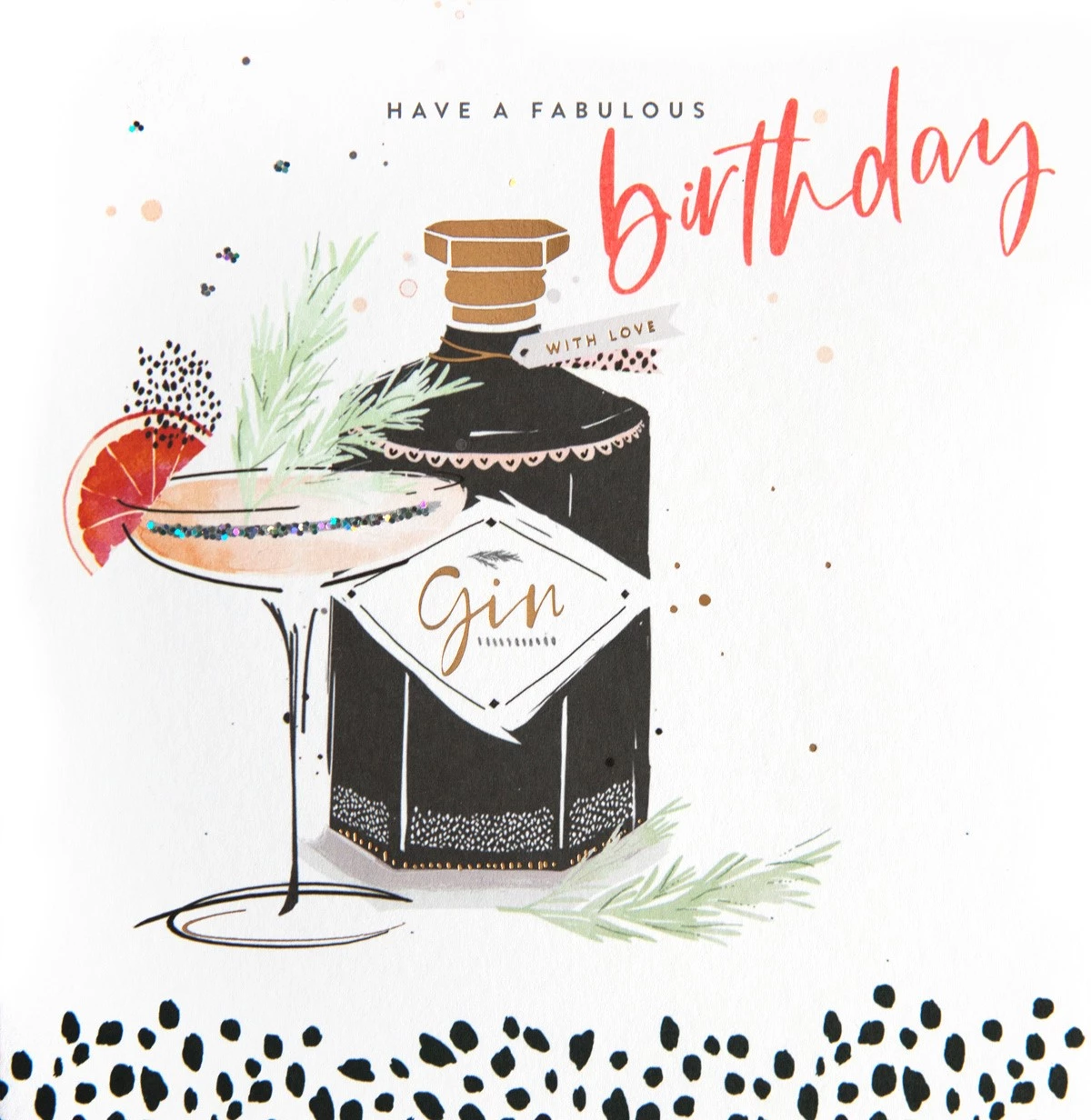 Fabulous Gin Birthday Card