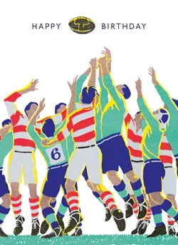 Rugby League Wembley Birthday Card