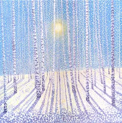 Snow Birch Greeting Card