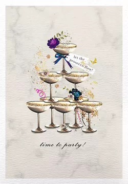Prosecco Flow Birthday Card