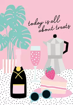 Coffee and Cake Greeting Card