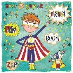 Superboy Birthday Card