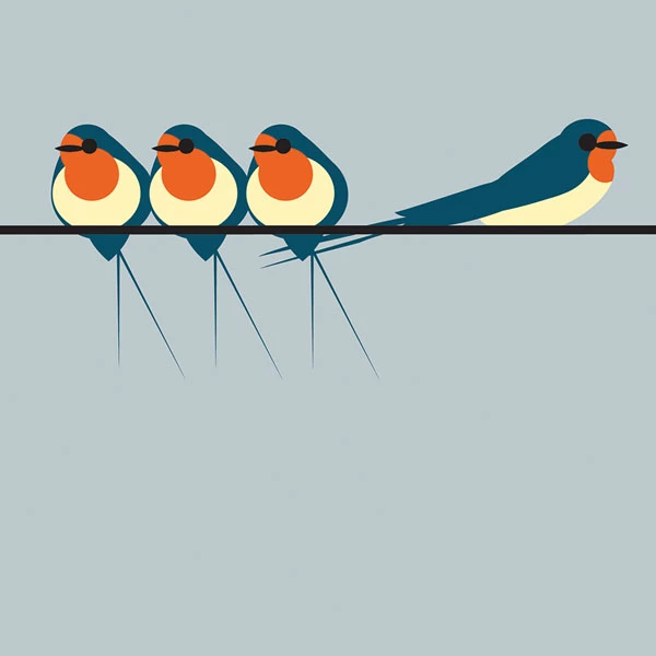 Swallows Greeting Card