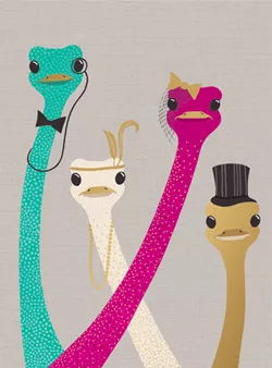 Ostrich Greeting Card