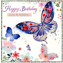 Butterflies Birthday Card