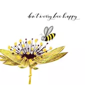Bee Happy Luxury Greeting Card