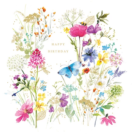 All Over Floral Birthday Card