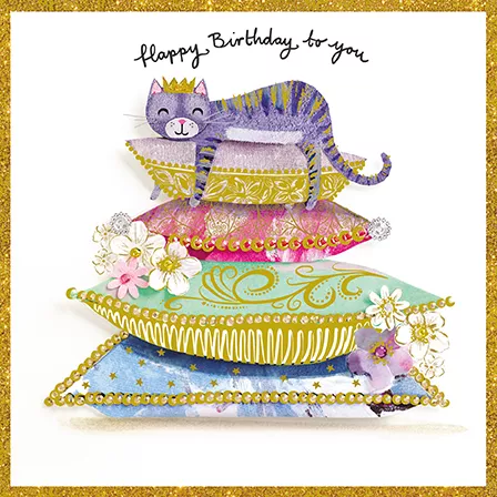 Pillow Pile Snooze Birthday Card