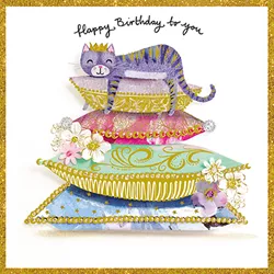 Pillow Pile Snooze Birthday Card
