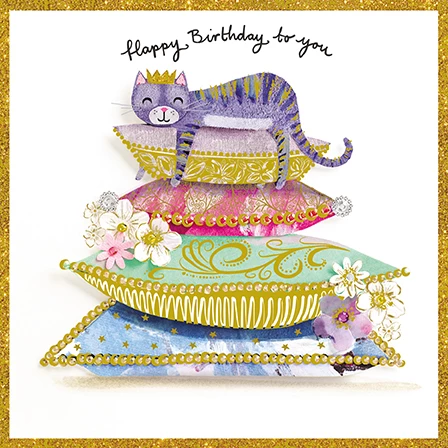Pillow Pile Snooze Birthday Card