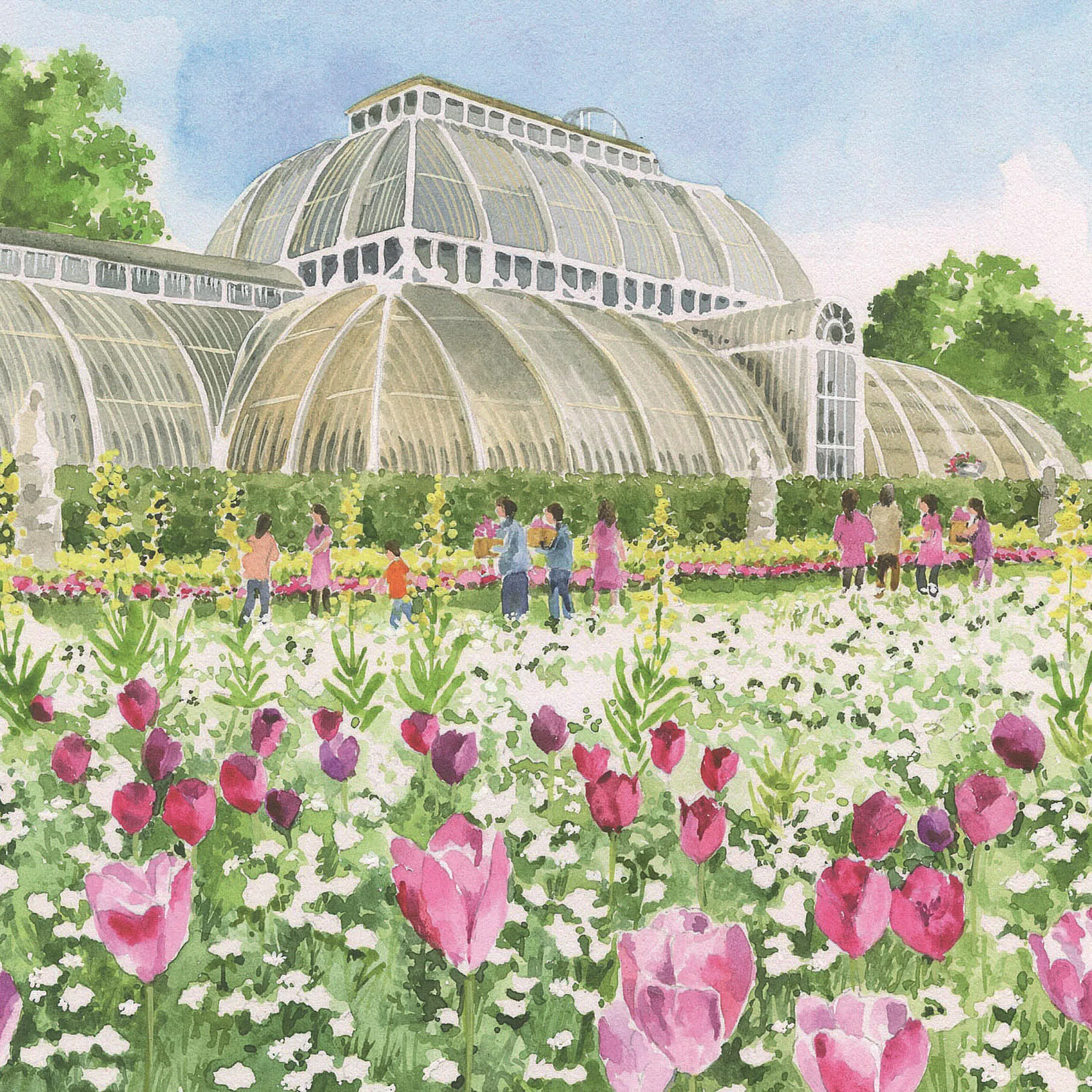 Palm House at Kew Gardens Greeting Card