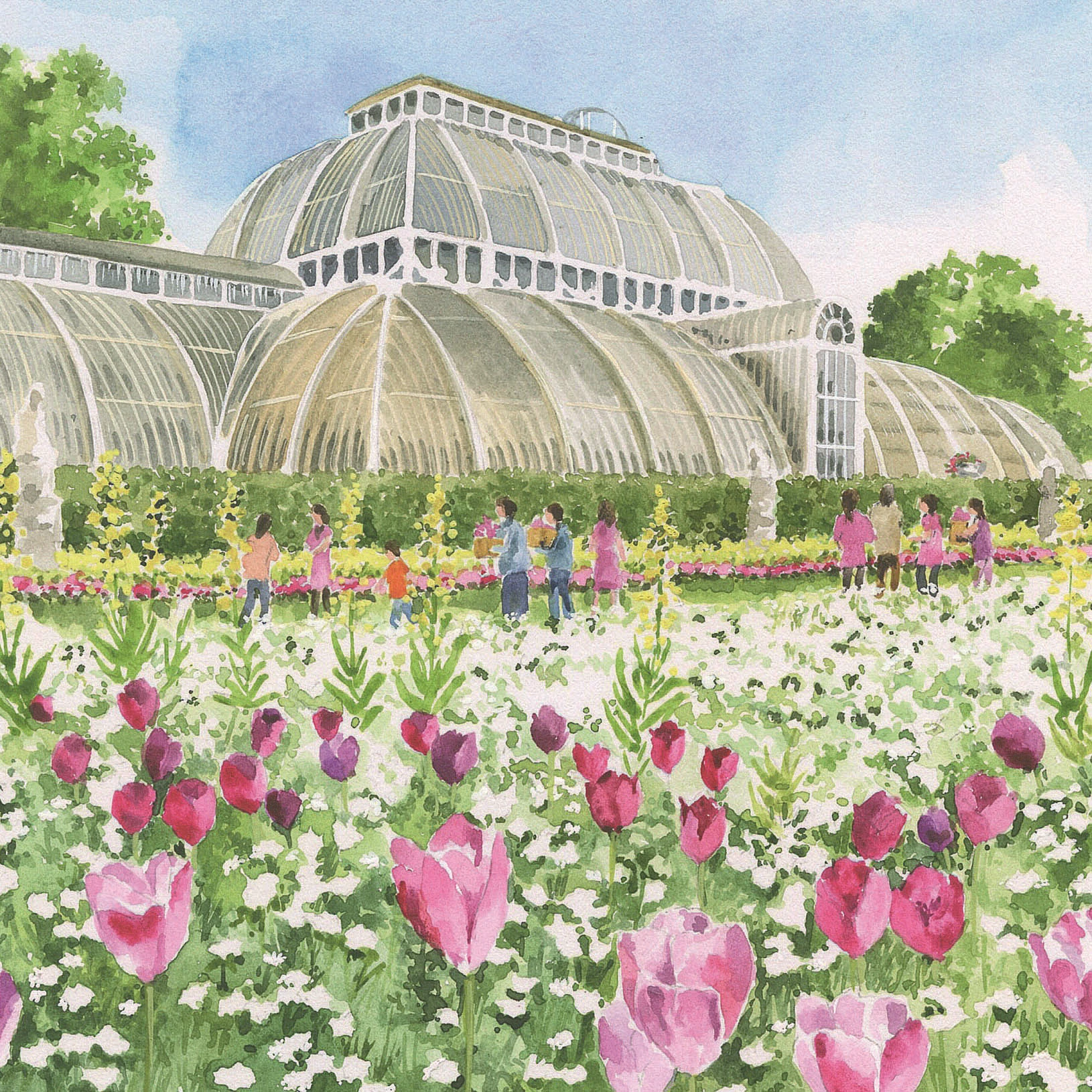 Palm House at Kew Gardens Greeting Card