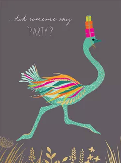 Ostrich Birthday Card