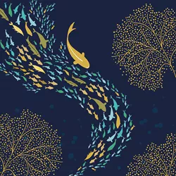 Koi Pond Greeting Card