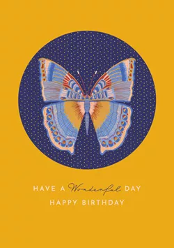 Patterned Butterfly Birthday Card