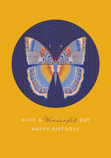 Patterned Butterfly Birthday Card