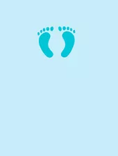 Blue Toes New Baby Card