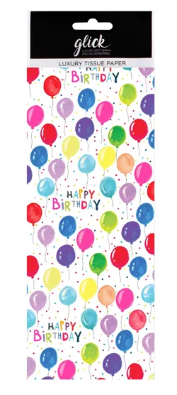 Neon Balloons Tissue Paper 4 Sheets