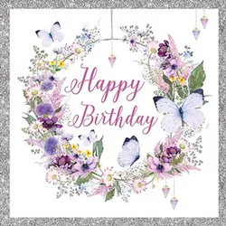 Floral Wreath Birthday Card