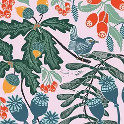 Blackbird in a Bush Greeting Card