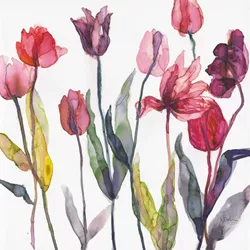 Autumn Tulips Greeting Card