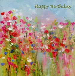 Colourful Floral Birthday Card