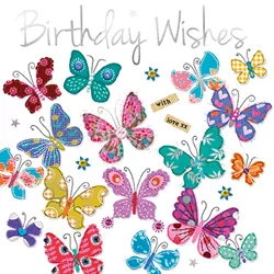 Butterflies Birthday Card