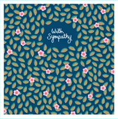 Pink Flowers Sympathy Card