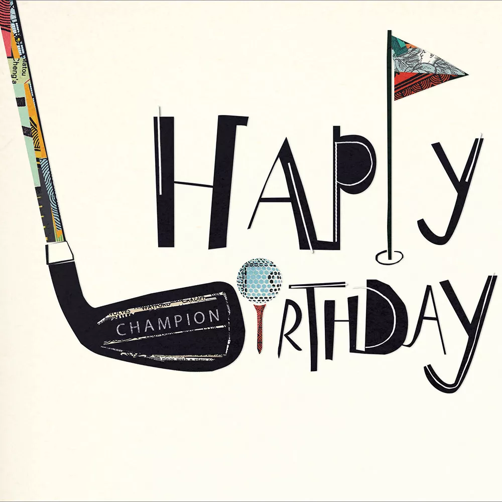 Golf Champion Birthday Card