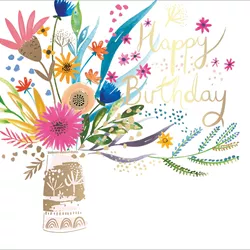 Flowers in a Vase Birthday Card