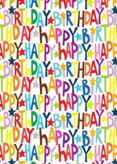Colourful Happy Birthday Wrapping Paper