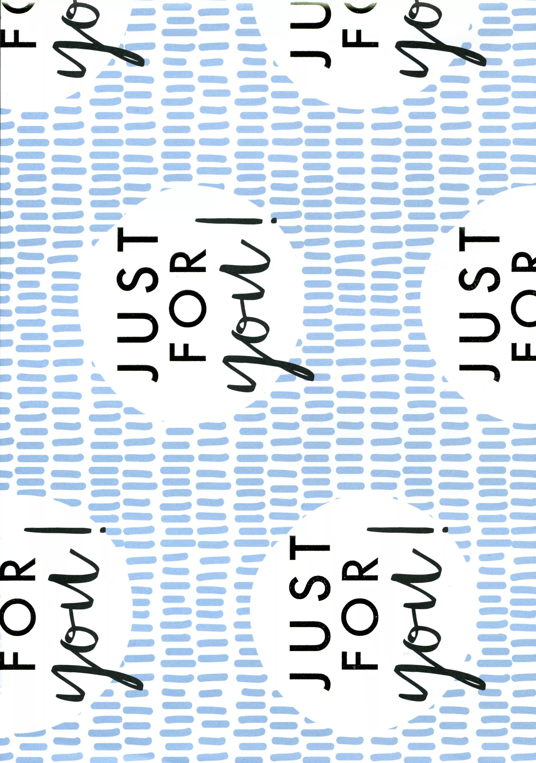 Blue and Gold Just for You Wrapping Paper
