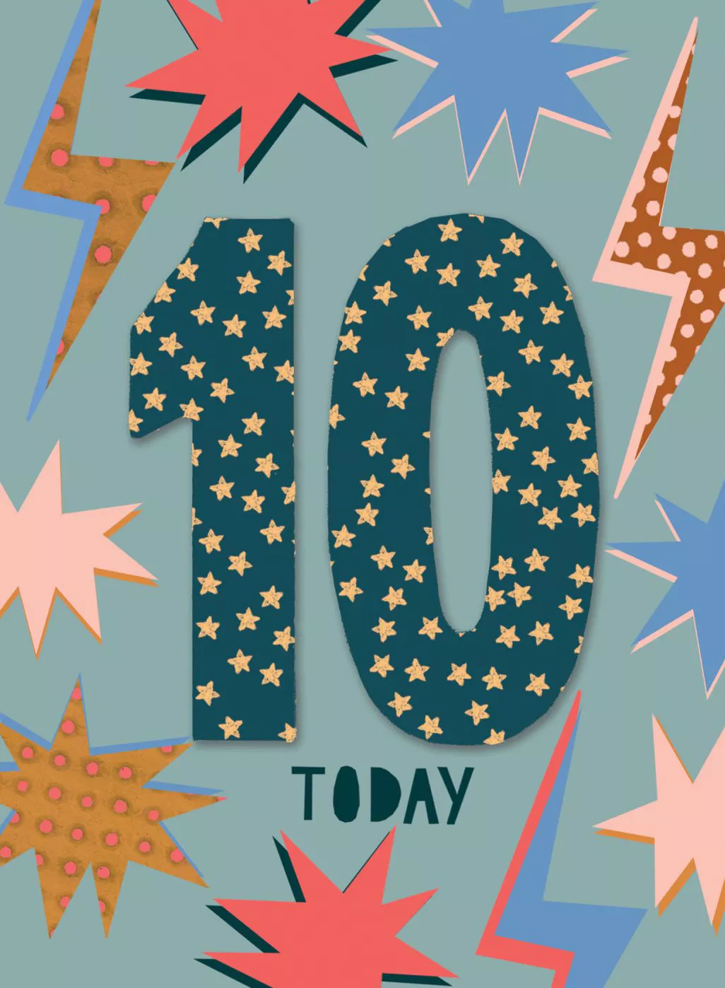 Lightning 10th Birthday Card