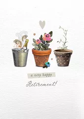 Pots of Joy Retirement Card